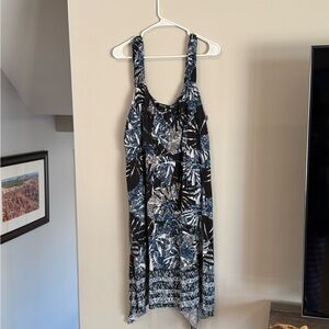 3X Style & Co. Tropical Print Sleeveless Dress